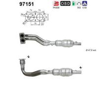90 KW 122 CV CATALIZZATORE PER Volvo V40 SW 645 1.8