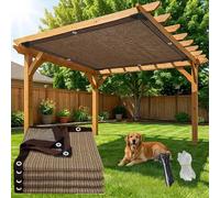 90% Panno Ombra con Occhielli 3x3m 4x5m 5x6m 6.5x8m 8.5x10m Rete Da Giardino Telo Ombreggiante, Rete Parasole in Hdpe, Vela Resistente Ai Raggi UV per Copertura Da Serra Pianta Fiore(1x1m)