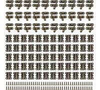 90 Pcs,Gancio a Scatto Hasp,Hasp Antico Legno,Antico Hasp Gancio Chiusura,Fibbia