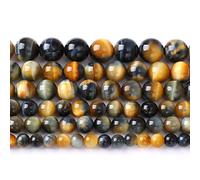 90 perline AAA occhio di tigre da 4 mm, per la creazione di gioielli, 6 mm, 60 perline in pietra naturale, semi preziose, rotonde, lisce, per la guarigione energetica (occhio di tigre blu sogno, 4 mm