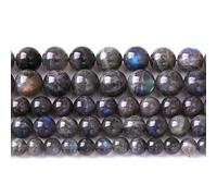 90 perline di labradorite naturale AAA da 4 mm per la creazione di gioielli, pietre energetiche, poteri curativi, bracciali e collane, 38 cm (labradorite grigia, 4 mm)