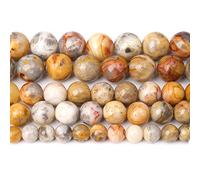 90 perline di pietra naturale da 4 mm, agata Crazy Lace curativa, energia curativa, pietre rotonde sciolte per la creazione di gioielli, braccialetto fai da te, collana (agata razy pizzo, 4 mm) (317