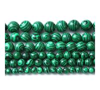 90 perline distanziali rotonde sfuse in malachite sintetica, 4 mm, sfuse, per la creazione di gioielli, collane e bracciali fai da te, 38,1 cm (4 mm, malachite verde)