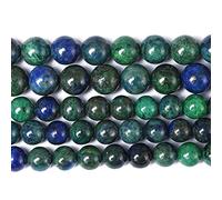 90 perline in pietra preziosa naturale, 4 mm, lapislazzuli, crisocolla fenice, perline sfuse rotonde, per la creazione di gioielli fai da te (Lapis Lazuli Chrysocolla, 4 mm)