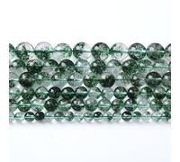 90 perline rotonde di quarzo fantasma verde naturale da 4 mm, per la creazione di gioielli, braccialetti fai da te, collane con cristalli e pietre curative