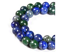 90 perline rotonde in pietra naturale di crisocolla lapislazzuli da 4 mm per la creazione di gioielli, 39,4 cm, 1 filo