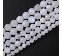 90 perline semi preziose in pietra di luna bianca da 8 mm, per la creazione di gioielli e braccialetti fai da te
