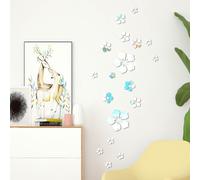 90 pezzi Adesivi da parete a forma di fiore, adesivi, decalcomanie da parete, decalcomanie in vinile per decorazioni domestiche, articoli per decorazioni primaverili per rinfrescare la tua casa, adesi