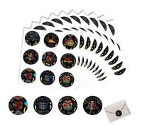 90 Pezzi Adesivi Happy New Year Sigilli Oro, 4 cm, per Decorazioni e Imballaggio Regali, Adesivi Auto-adesivi Rotondi, 9 Design Diversi per il 2026