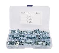 90 pezzi di fermi a U per auto, clip con dado, fermi in acciaio al carbonio antiruggine per pannelli della carrozzeria, clip a U di ricambio con zincatura blu per auto, camion e mo