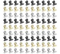 90 Pezzi Piccole Bulldog Clips, 22mm Clip Multiuso in Metallo, Metal Binder Clips, Graffette Bulldog piccole per raccoglitori per foto, sacchetti per alimenti, album da disegno, 3 colori
