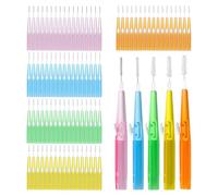 90 Pezzi Spazzolino Interdentale Scovolini Interdentali Pulire Push-Pul Riutilizzabile 0.6-1.5mm Portatil Escovolini Spazi Stretti Tra Denti Scovolini Per Mantenere Salute Orale (5 Colori Misura)