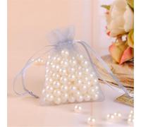 90 sacchetti in organza, 20 x 30 cm, con coulisse, piccoli sacchetti in organza, da riempire, sacchetti di lavanda, caramelle, sacchetti regalo per matrimoni, feste e Natale (grigio)