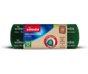 90 SACCHI BUSTE IMMONDIZIA SPAZZATURA RIFIUTI 55X60 30LT ECOBAG 100% VILEDA 2026