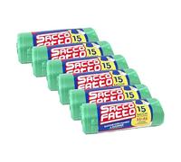 90 Sacchi Spazzatura Verdi, Sacchetti Plastica con Manici a Shopper, 55x65cm, Sacchetti Trasparenti Super Resistenti, Sacchetti Spazzatura, Raccolta Differenziata, Raccolta Differenziata Esterno