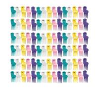 90 spiedini di frutta animali - 1 forchetta da frutta per bambini (alpaca) | forchette in plastica ABS senza BPA per contenitore per il pranzo Mepal, scatola di jausenbox & Piekser Fingerfood