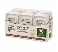 90 Vaschette rettangolari in polpa di cellulosa DOpla Green compostabili