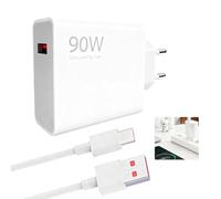 90 W Caricatore Ricarica Rapida con Cavo USB C 2 m, 90 W Turbo Ricarica Rapida 6 A Adattatore per 15 14 Ultra, 13 Ultra, 12T, Poco X4 Pro, F6, X7 Pro, Mi 11, Note 12S, 11S, Mi Pad 6