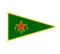 90 x 150 cm YPJ YPG Kurdistan Bandiera - Bandiera Kurdish - Bandiera Basur - 3 x 5 ft Ala Rojava for Deco Demonstation Festival