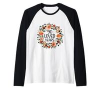 90 Years Loved 90th Birthday Funny 90 Year Old Women's Maglia con Maniche Raglan