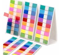 900 linguette adesive traslucide, scrivibili, per annotazioni colorate, per organizzare documenti, strumenti per lo studio, indice dei libri (5 set)