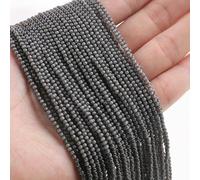 900 pezzi di perline di vetro occhio di gatto da 2 mm, rotonde, sciolte, distanziatrici, piccole perline per la creazione di gioielli, braccialetti fai da te, accessori per collane, 5 fili - 5.L.Gri