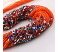 900 pezzi di perline di vetro occhio di gatto da 2 mm, rotonde, sciolte, piccole perline distanziatrici per la creazione di gioielli, braccialetti fai da te, accessori per collane, 5 fili, 1.L. aran