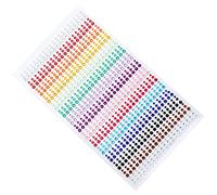 900 Pezzi Strass Adesivi,Brillantini per il viso Make Up autoadesivi Acrilico colorato,Fai da Te,Glitter Nail Art Decorazioni-3mm/4mm/5mm Multicolore