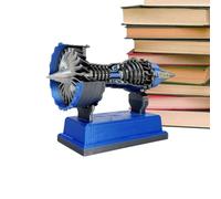 900 Turbofan Engine Model - Simulated Functional Aircraft Engine Kit with LED Lights & Throttle Control - 3D Printed Mechanical STEM Science Toy for Teens, Adults & Aviation Collectors -