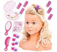 90005AB Bayer Design, Testa da truccare e pettinare, Super Model con Accessori, capelli biondi