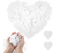 9000PCS 75g 2.5cm Coriandoli Biodegradabili a Forma di Cuore,per Matrimoni e Promesse Decorazioni e Celebrazioni,Bianchi