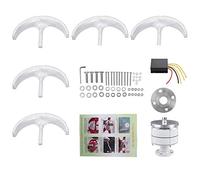 9000W 12V 24V Wind Turbines Generator+Controller 5 Blades Lantern Vertical Axis Permanent Magnet Generator for Home Streetlight (White 24v)