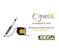 9001/328 24V AVVOLGICAVO MINI CON LAMPADA PORTATILE 328 24V ZECA