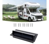 9006RHV - Copertura per sfiato dell'aria condizionata per camper, in ABS, compatibile con camper e rimorchi, protezione da polvere e insetti, colore: bianco e nero (nero)