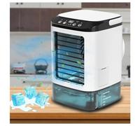 900ml Aria Condizionata Portatile, Serbatoio da 900ml,con Ghiacciaia,3 in 1 Refrigeratore Aria Portatile 2 Modalità di Nebbia, 7 Luci Colorate Condizionatore D Aria Adatto Per La Casa E L'Ufficio