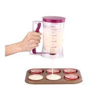 900ml Dispenser per Pastella, Separatore per Pastella con Coperchio e Scala, per Pancake, Cupcake, Waffle, Mix di Muffin, Crepe e Torte