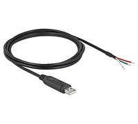 90428 Cavo USB 2.0 Cavi, Connettore USB A Placcato Oro 2m Nero DELOCK