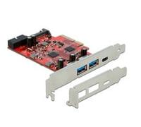 DELOCK 90492 - PCIe x4 > 1 USB 3.1 C esterno, 2 A, 1 montante USB 3.0 interno