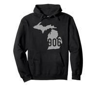 906 Prefisso, Marquette, Escanaba, Sault Ste. Marie, Mi Felpa con Cappuccio