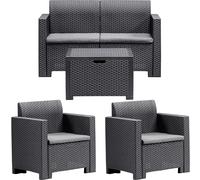 9067.4 Set Nebraska 2 Salottini Antracite 281 X 155 X 79 Cm