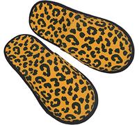 908 Pantofole Da Uomo Donna Arancio Astratto Della Pelle Del Leopardo Ciabatte Da Casa Antiscivolo Ciabatte Calde Ciabatte Invernali Per Invernale Viaggiare Interno L