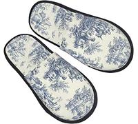 908 Pantofole Da Uomo Donna Toile Di Campagna Francese Scarpe Da Casa Antiscivolo Ciabatte Da Casa Calde Ciabatte Per Viaggiare Hotel Interno