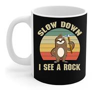 908 Tazza Mug In Ceramica Tazze Da Tè Di Caffè Idea Regalo Natale 330ml Geologia - Geologo Retrò Vintage Del Bradipo Lento Vedo Una Roccia