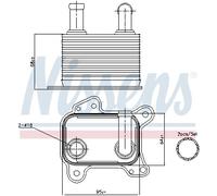 90825 NISSENS Radiatore olio, Olio motore per OPEL,VAUXHALL