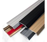 90CM/115CM/135CM Striscia di Soglia Autoadesivo in Alluminio, Striscia di Transizione per Pavimento per Dislivello di 2-5mm(Silver,120cm/47.2in)