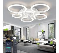 90cm（35.43"）ventilatore da soffitto con luce, plafoniera silenziosa con telecomando, plafoniera dimmerabile da 70W con timer di ventilazione con luce del ventilatore, camera da letto-soggiorno