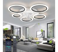 90cm（35.43"）ventilatore da soffitto con luce, plafoniera silenziosa con telecomando, plafoniera dimmerabile da 70W con timer di ventilazione con luce del ventilatore, camera da letto-soggiorno