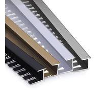 90cm Aluminum Transition Strip for Joining Floor Gaps, Tile to Laminate Edge Trim, Bendable Decorative Cover Strips(Gold,13-15mm)