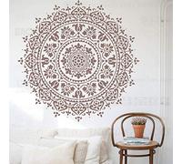 90cm Huge Giant Mandala Indian Arabic Ethnic Round Stencil Stencil Per Pareti Grande Modello Riutilizzabile Piastrelle Mandala Decor Nicchia Mobili Da Parete Modelli Di Mandala In Legno