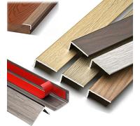 90cm Paraspigoli Muro a L, Modanatura Autoadesiva, Profilo Angolare Alluminio, Protezione dei Bordi per Piastrelle Scale Pavimenti Mobili Davanzali(Gray Oak,W20mm*8mm)